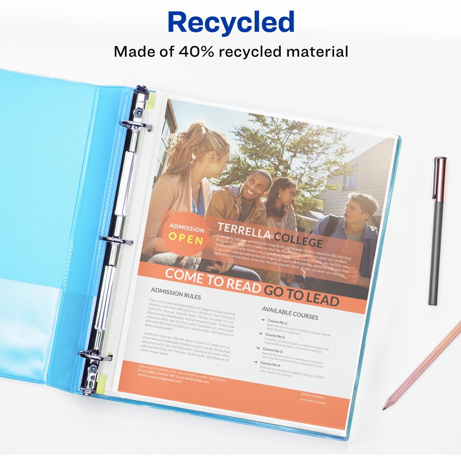 Avery® Economy Recycled Sheet Protectors Acidfree, ArchivalSafe