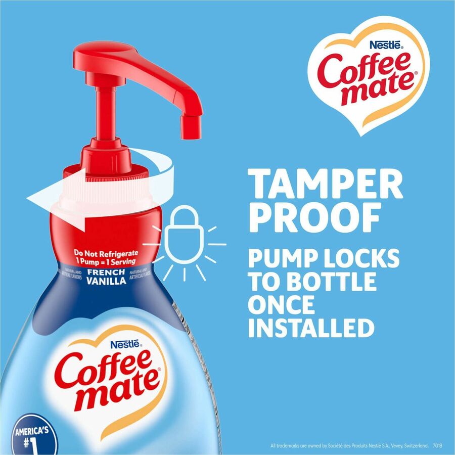 Coffee mate Liquid Creamer Pump Bottle, GlutenFree Eakes Office
