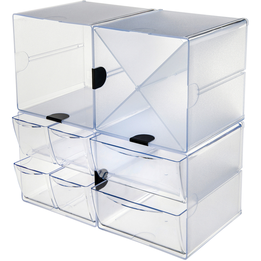 Deflecto Stackable Cube Organizer 4 Drawer(s) 6" Height x 6" Width