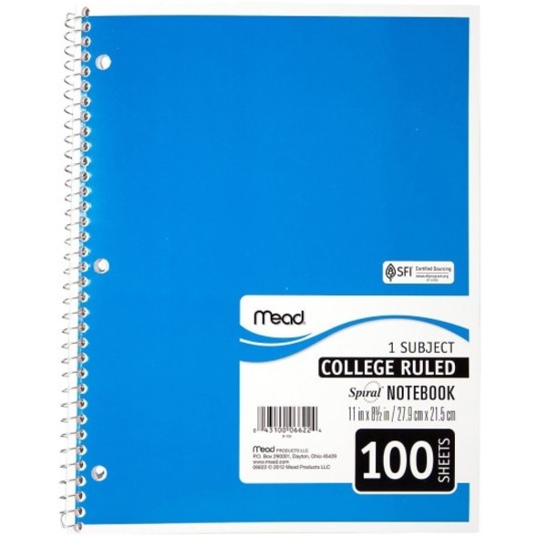 Mead Onesubject Spiral Notebook Notebooks ACCO Brands Corporation