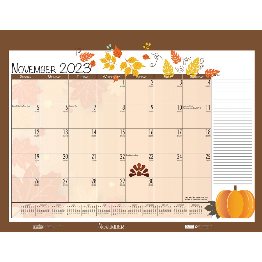 christmas julian calendar 2023 House of Doolittle Monthly Deskpad Calendar Seasonal Holiday Depictions