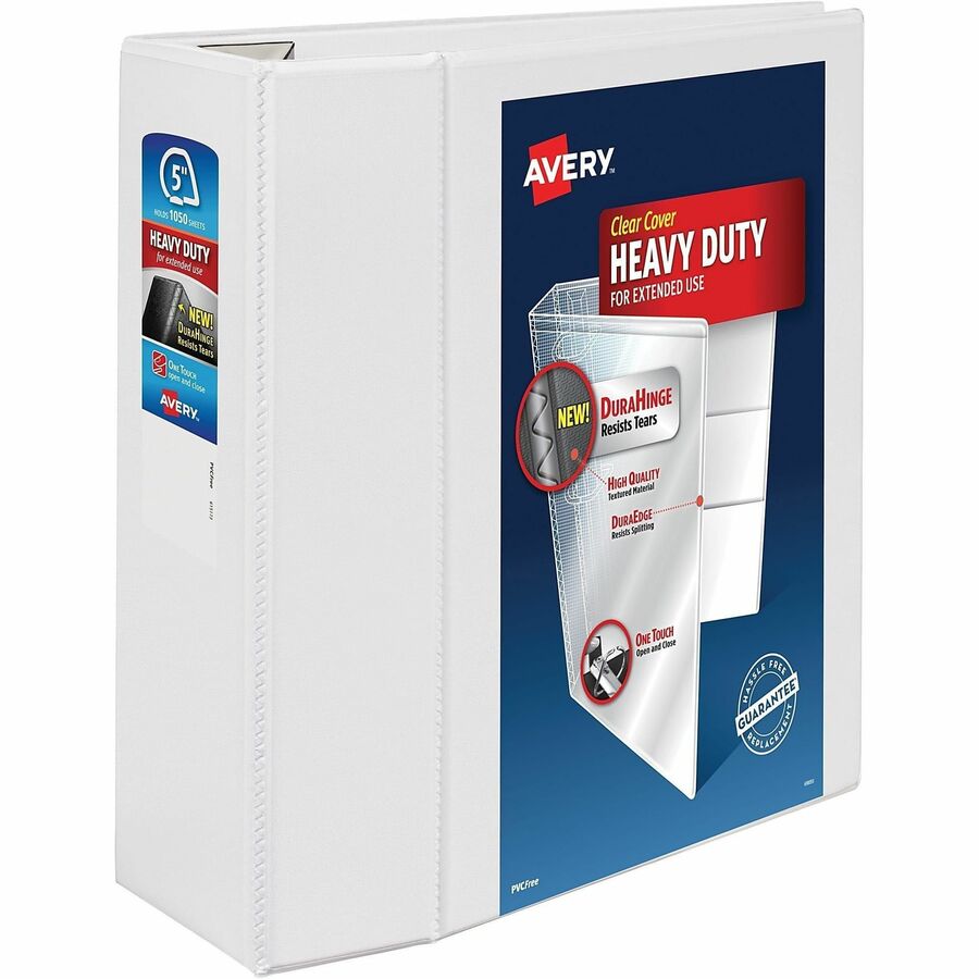 Office Depot HeavyDuty DRing View Binder, 5in Rings, 54 Recycled