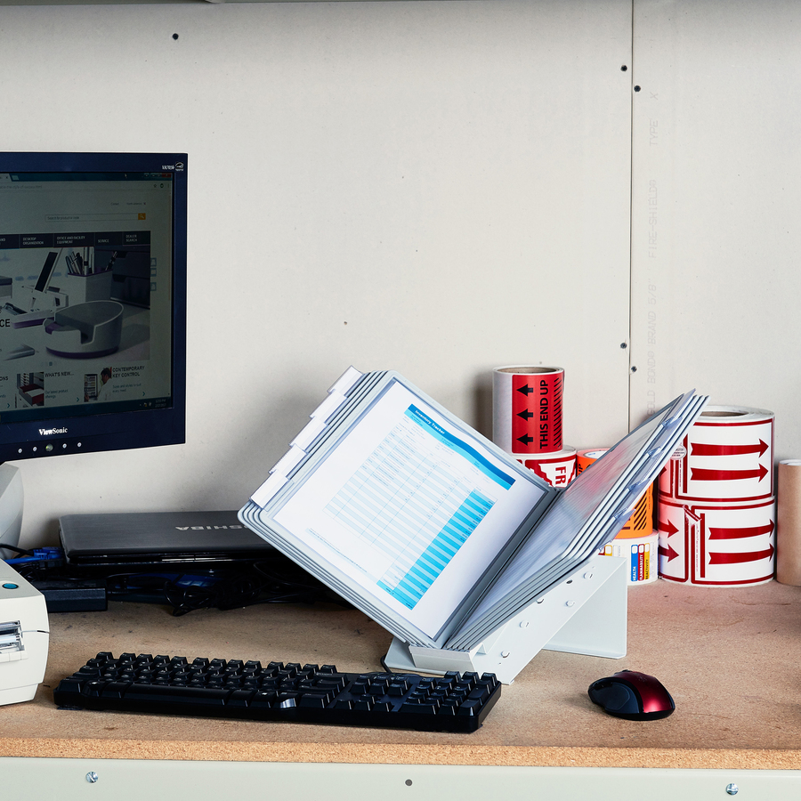 DURABLE® VARIO® Antimicrobial Desktop Reference Display System