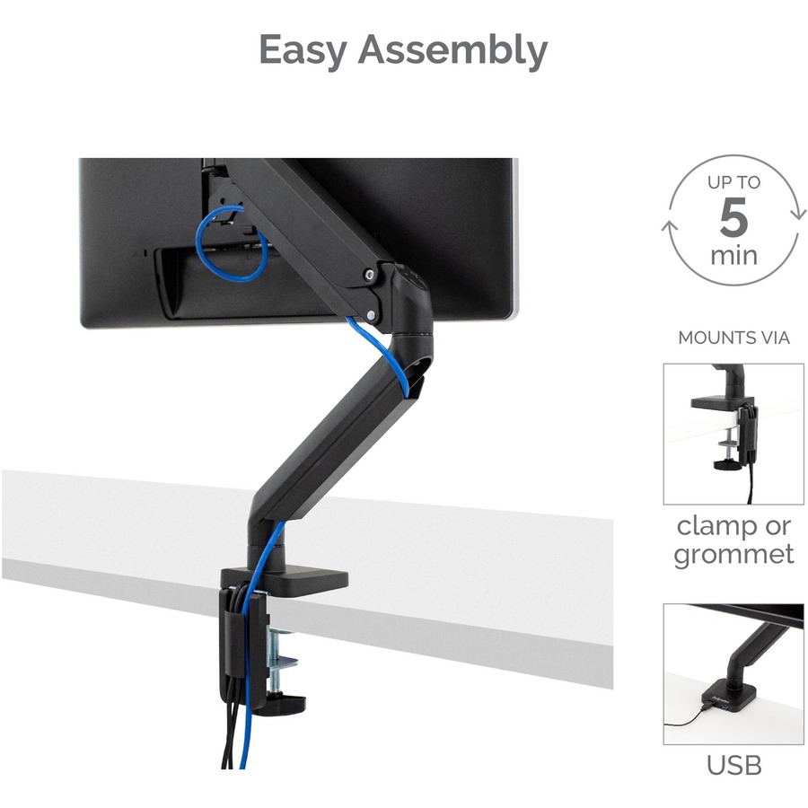 Fellowes Platinum Series High Quality Single Monitor Arm for 32Inch