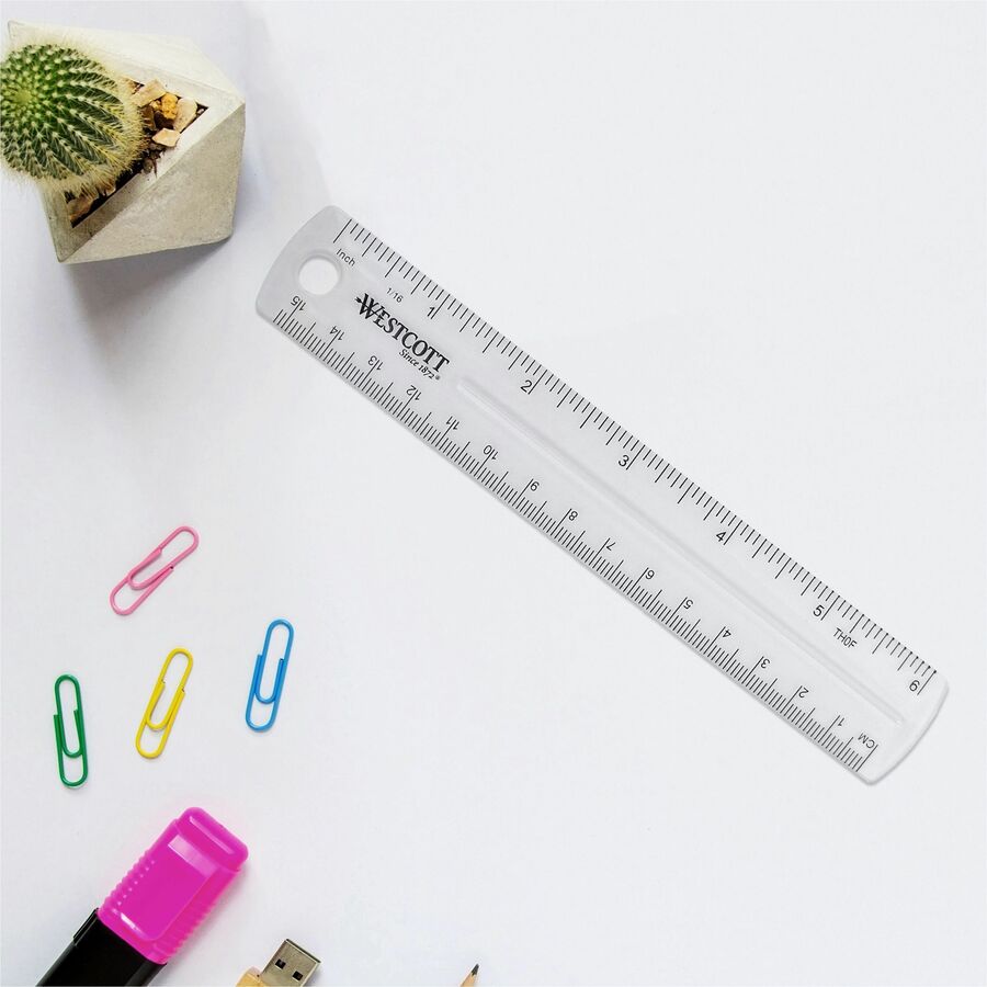 Westcott Clear Plastic Ruler Rulers Acme United Corporation