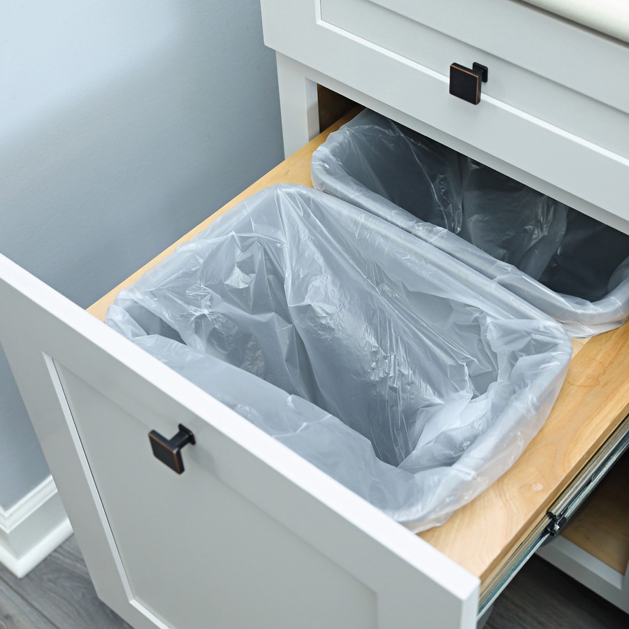 Genuine Joe Clear Trash Can Liners Trash Bags & Liners Genuine Joe