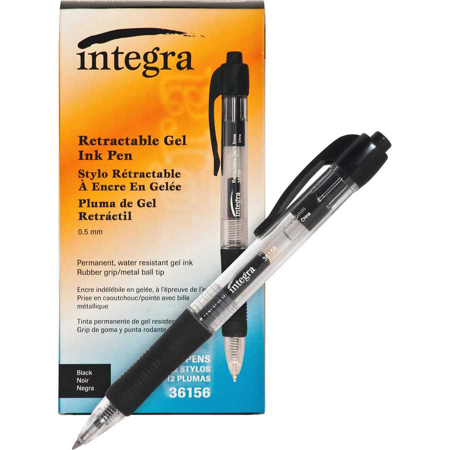 Integra Retractable 0.5mm Gel Pens Pens Integra
