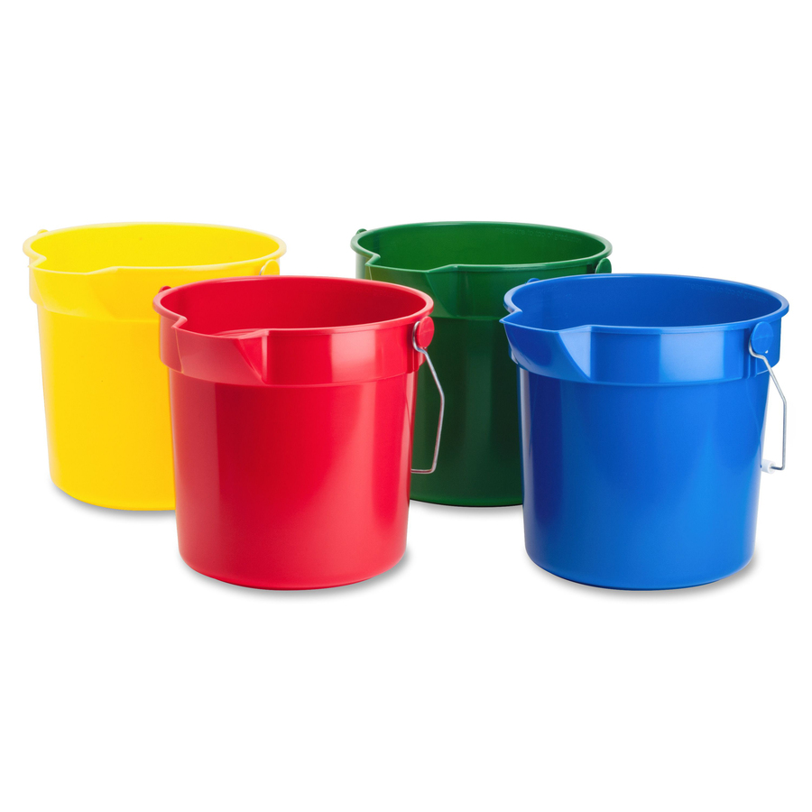 GJO02346 Genuine Joe Genuine Joe 4Pack 10 Qt. Utility Buckets 10