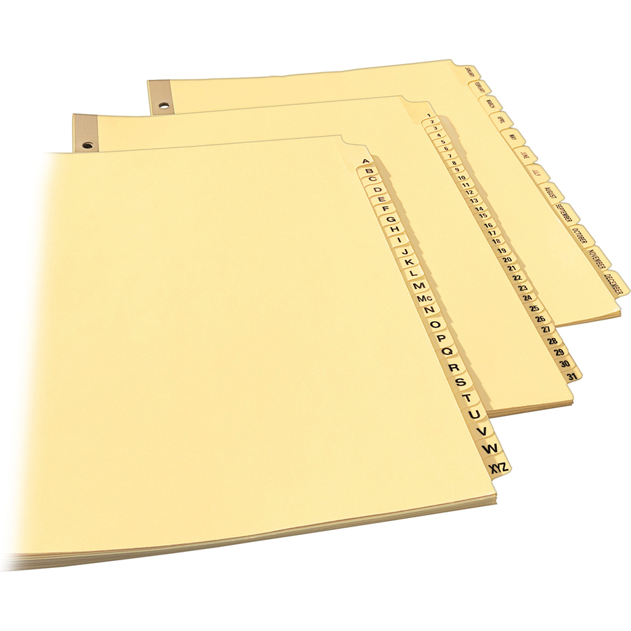 Avery® Laminated Dividers Gold Reinforced Index Divider Avery