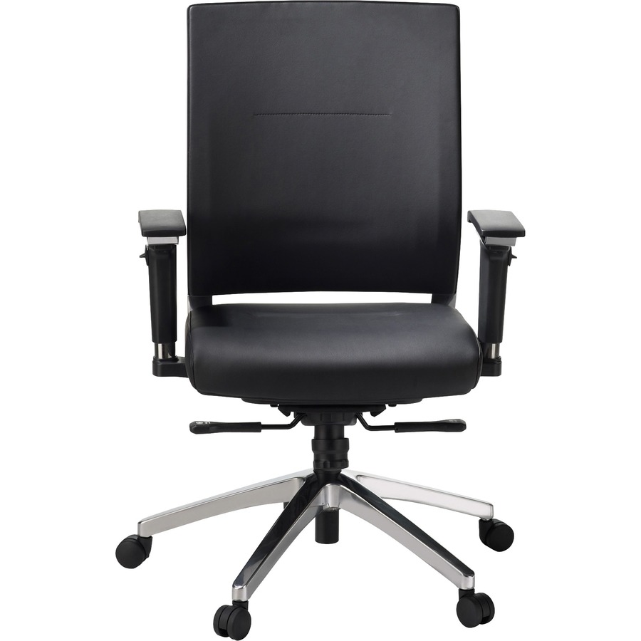 Lorell Lower Back Swivel Executive Chair Black Leather Seat 5star
