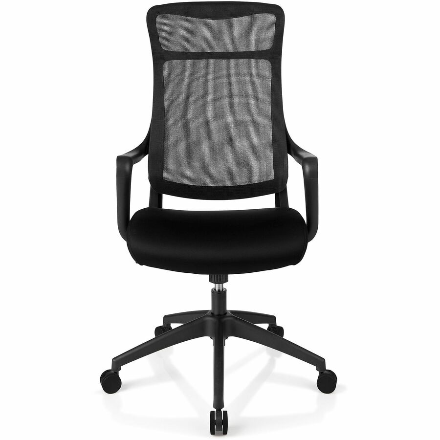 Realspace® Lenzer Mesh HighBack Task Chair, Black Midway OS