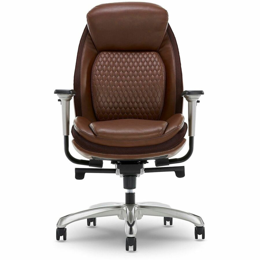 Shaquille O'Neal Zethus Bonded Leather HighBack Executive Chair, Brown