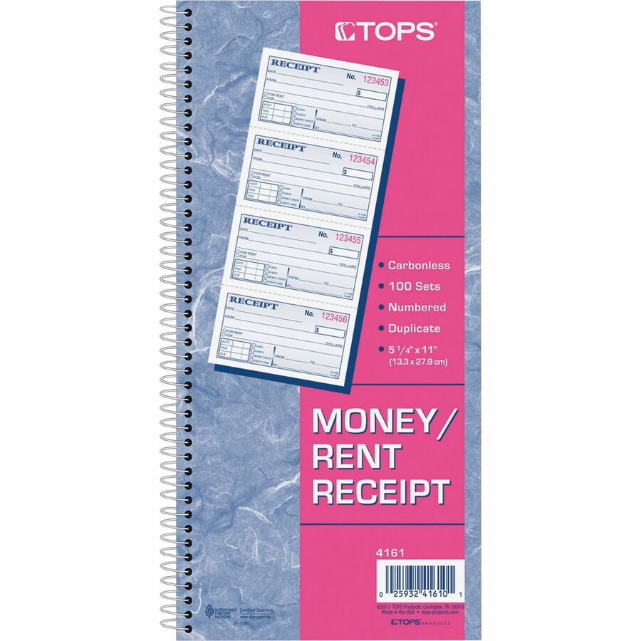 TOPS Carbonless 2part Money Receipt Book Receipt Books TOPS Products