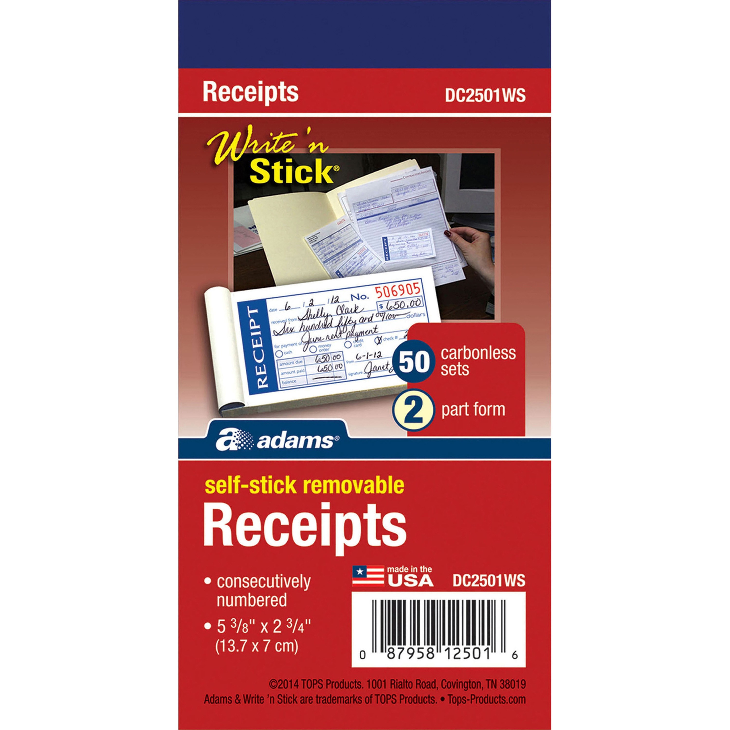 Adams Money/rent Receipt Books