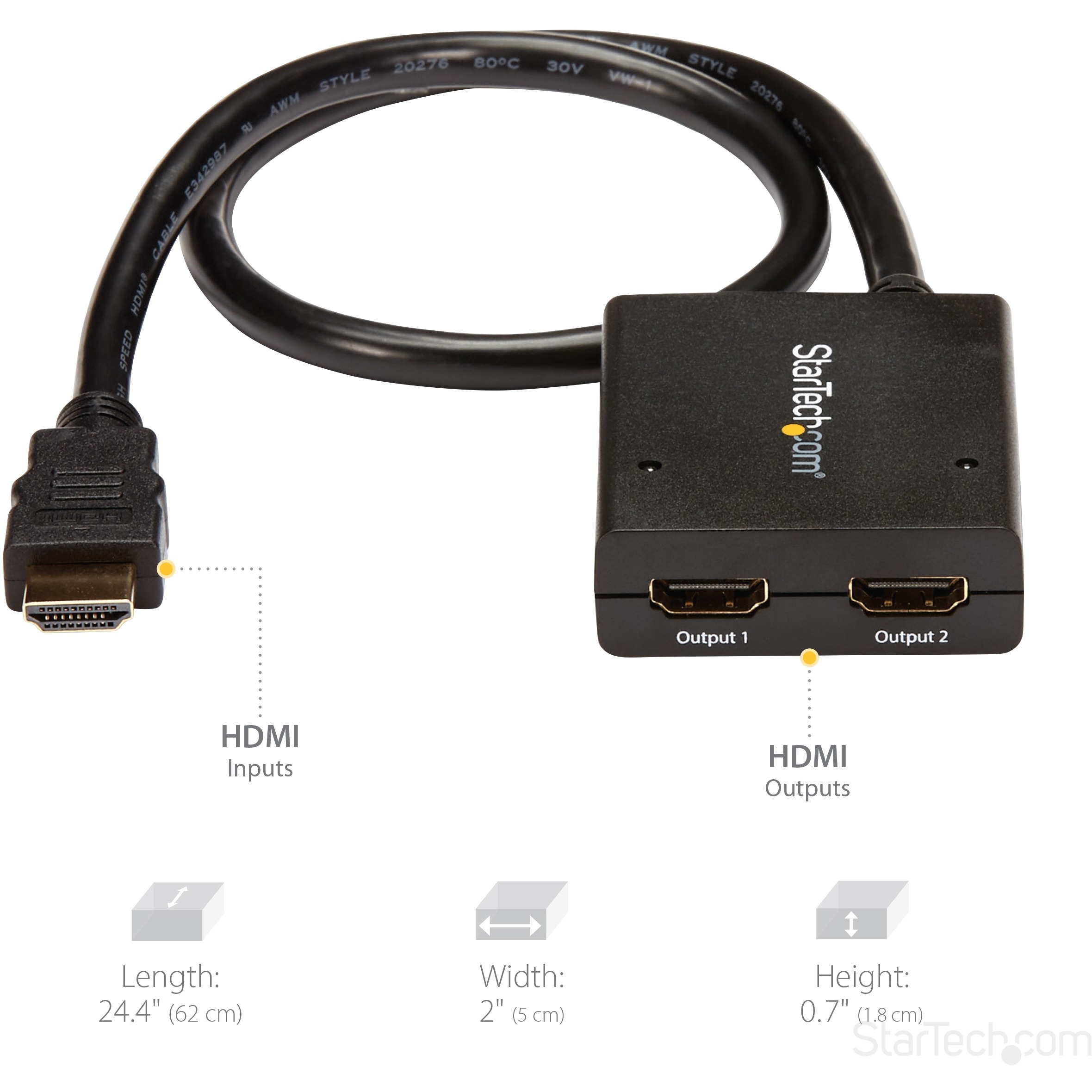 4K HDMI 2Port Video Splitter 1x2 HDMI Splitter