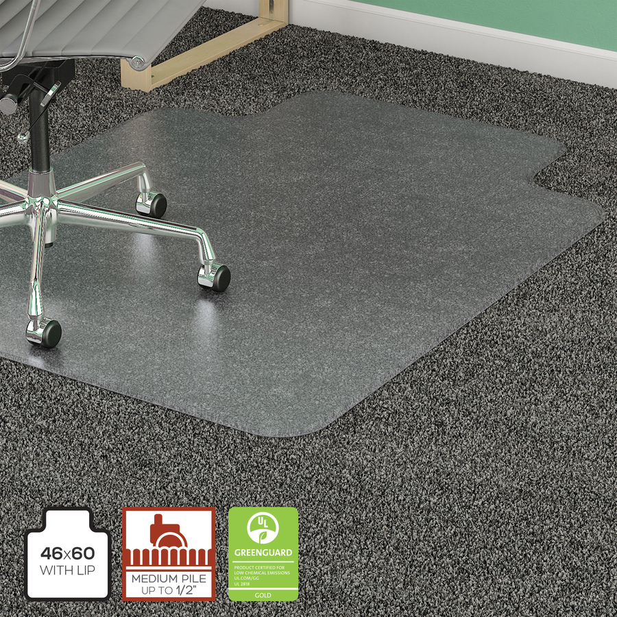 LLR25755 Lorell PlushMat Wide Lip Chairmat Lorell Furniture