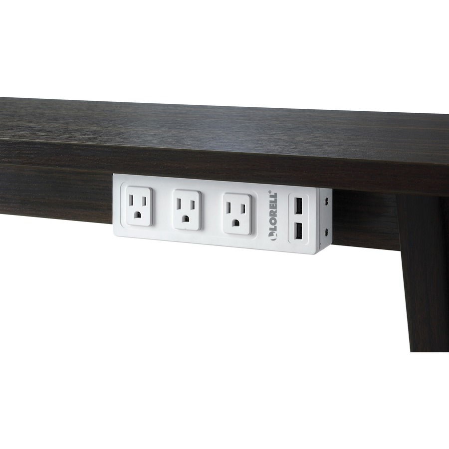 LLR33996 Lorell Under Desk AC Power Center 3 x AC Power, 2 x USB