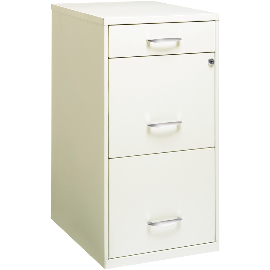 Lorell SOHO White 3drawer File Mobile File Carts &