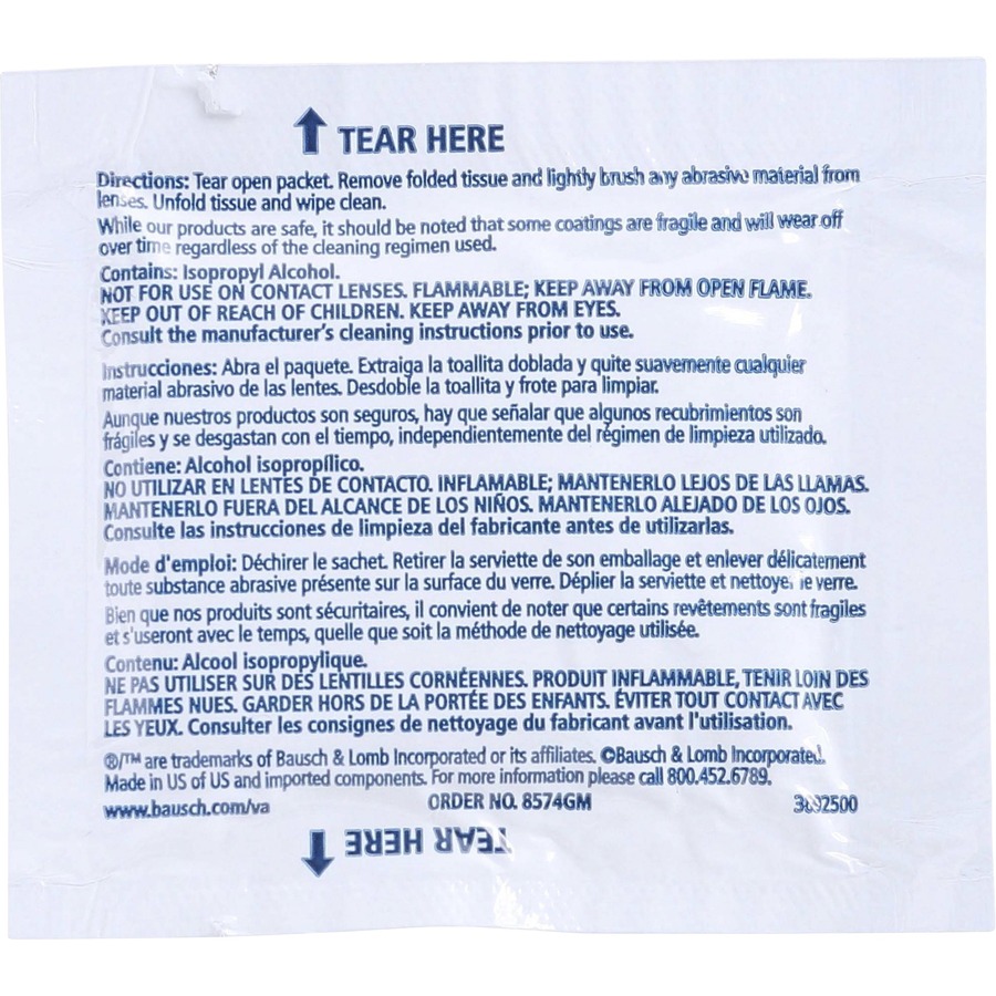 Bausch + Lomb Sight Savers Lens Cleaning Tissues Cleaning Wipes