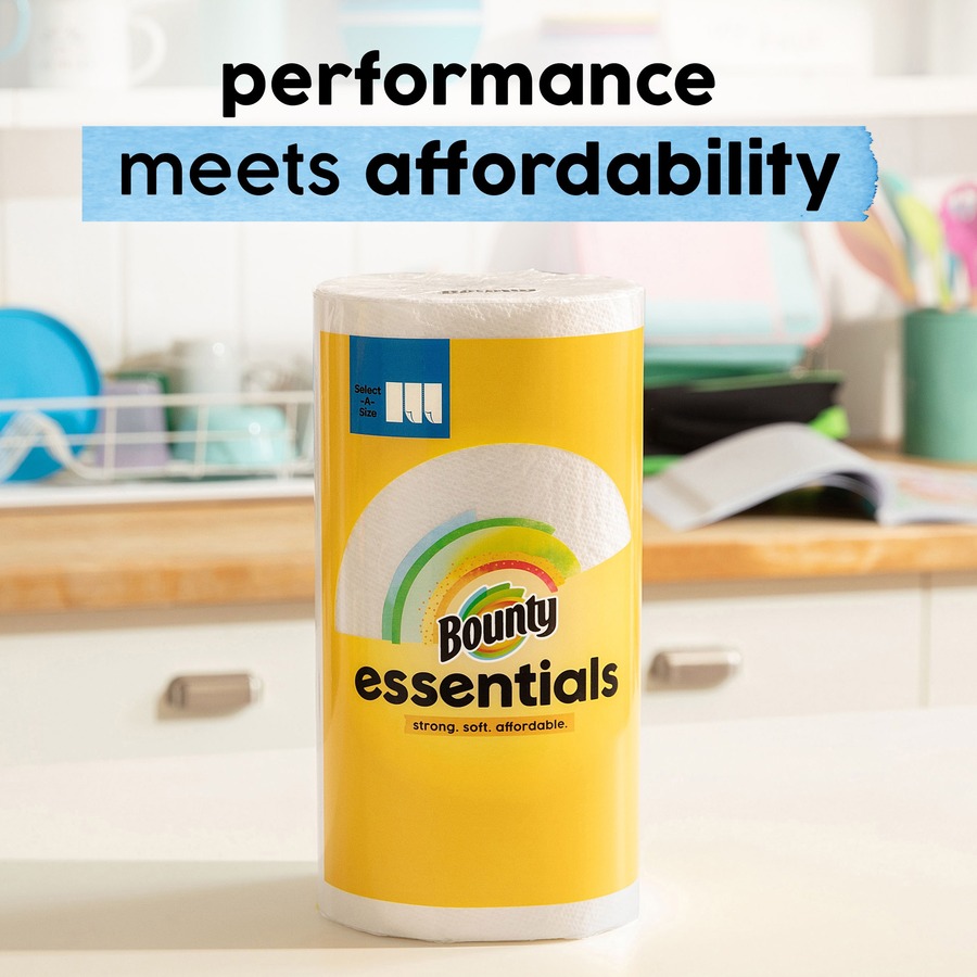 Bounty Essentials SelectASize Paper Towels 6 Big Rolls = 8 Regular