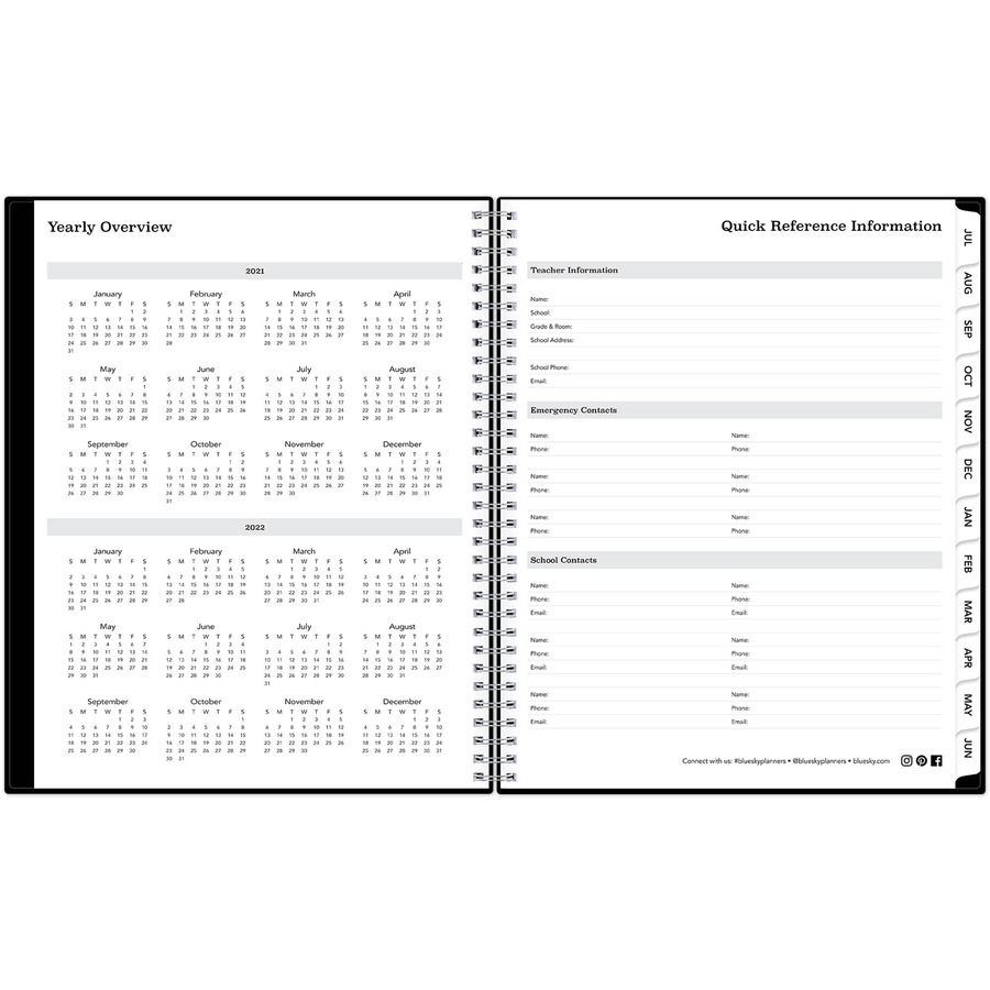 Blue Sky Academic Year Teachers Lesson Planner Sandia Office Supply