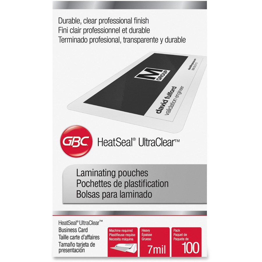 GBC HeatSeal UltraClear Laminating Pouches Laminating Supplies ACCO