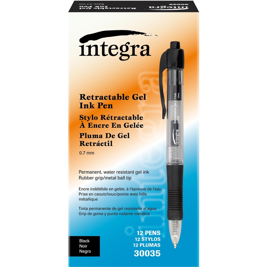 Integra Retractable 0.7mm Gel Pens Gel Ink Pens Integra