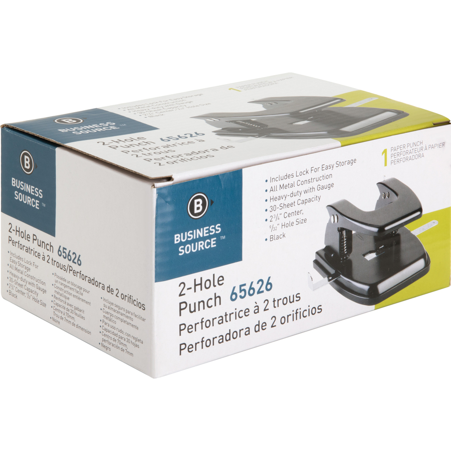 Business Source Heavyduty 2Hole Punch Executive Office Supply