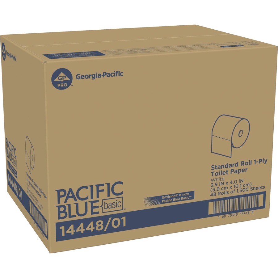 Pacific Blue Basic Standard Roll Toilet Paper Bathroom Tissues