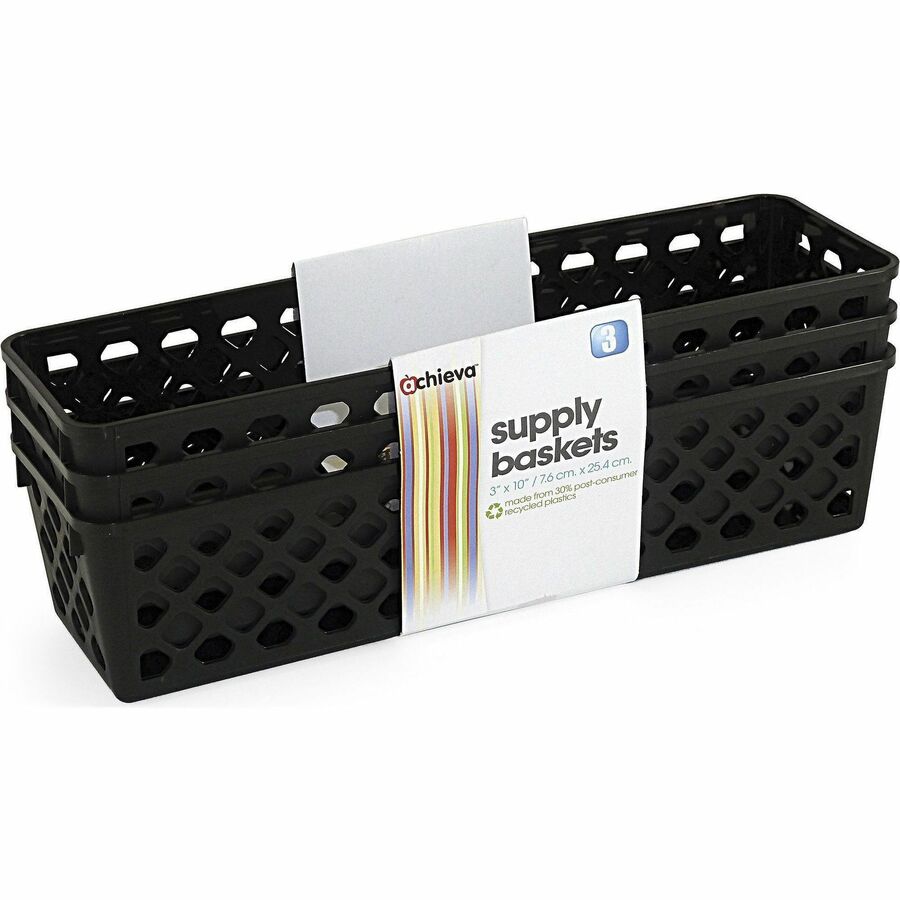 Officemate Plastic Supply Basket 2.4" Height x 10.1" Width x 3.1