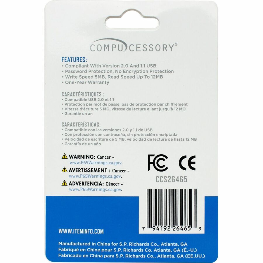 Compucessory Password Protected USB Flash Drives 4 GB USB 2.0 12