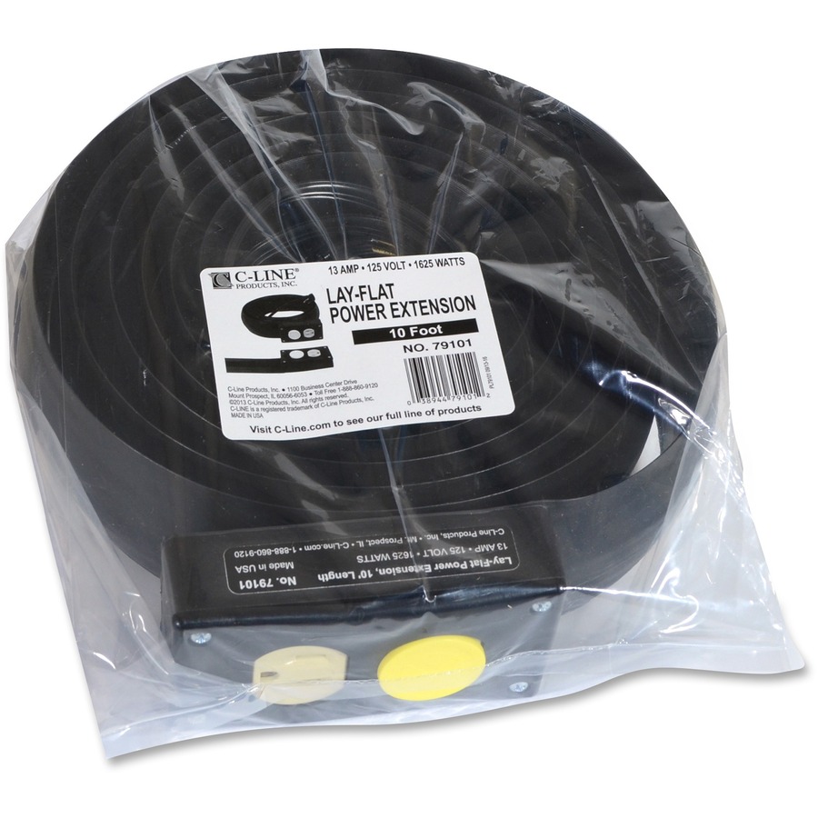 CLine LayFlat Power Extension and Cord Cover Extension Cords C