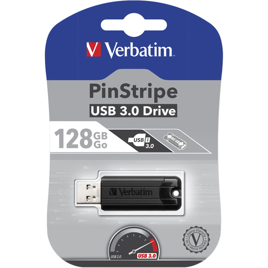 Verbatim Store n Go 128 GB USB 3.0 Flash Drive Black Novatech