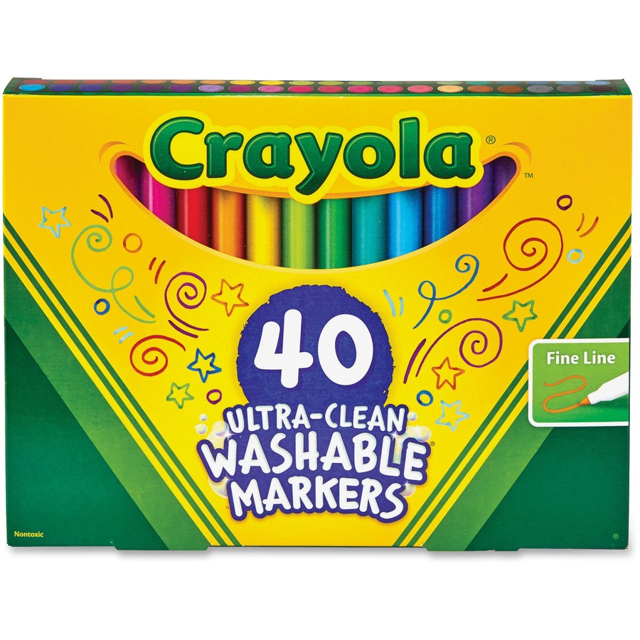Crayola UltraClean Washable Markers Assorted 40 / Set