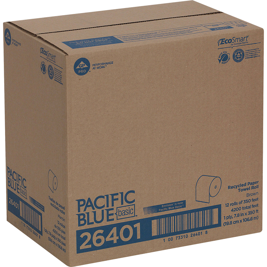 Pacific Blue Basic Recycled Paper Towel Roll Paper Towels