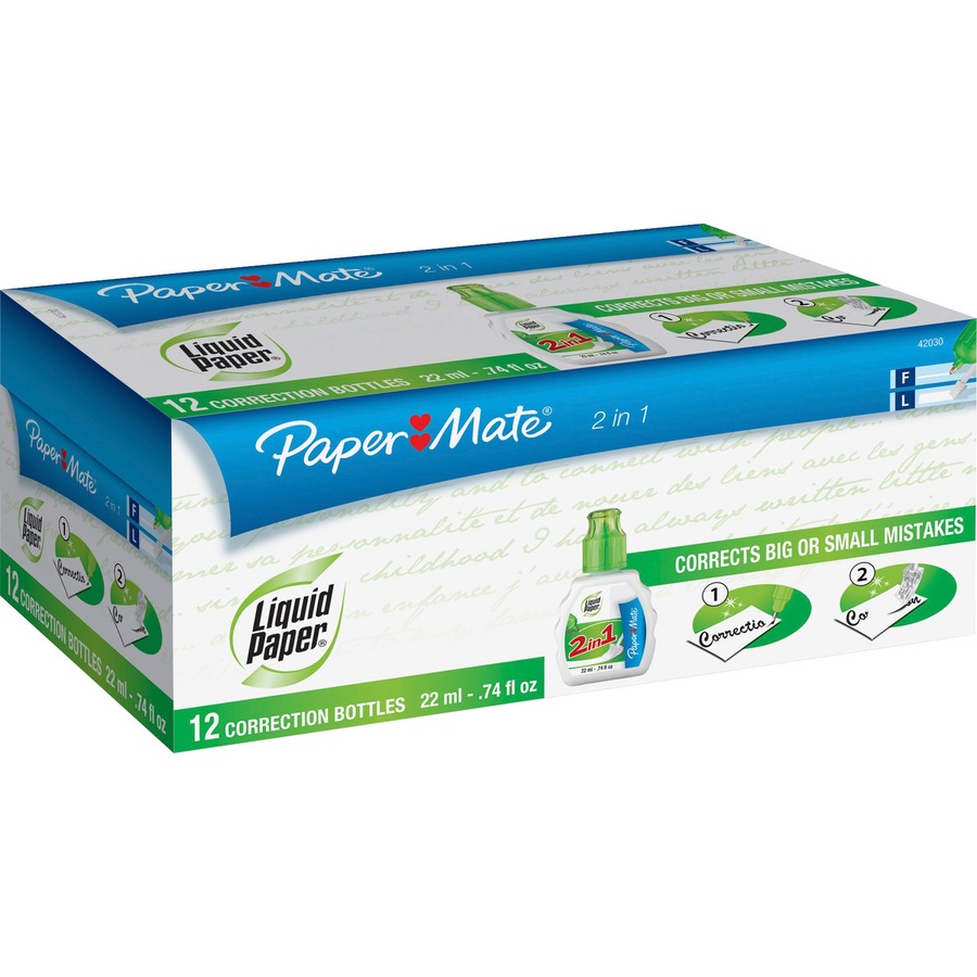 Paper Mate Liquid Paper 2in1 Correction Fluid Correction Fluid