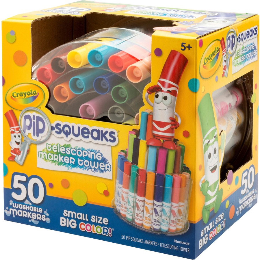 Crayola PipSqueaks Telescoping Marker Tower Washable Markers Art