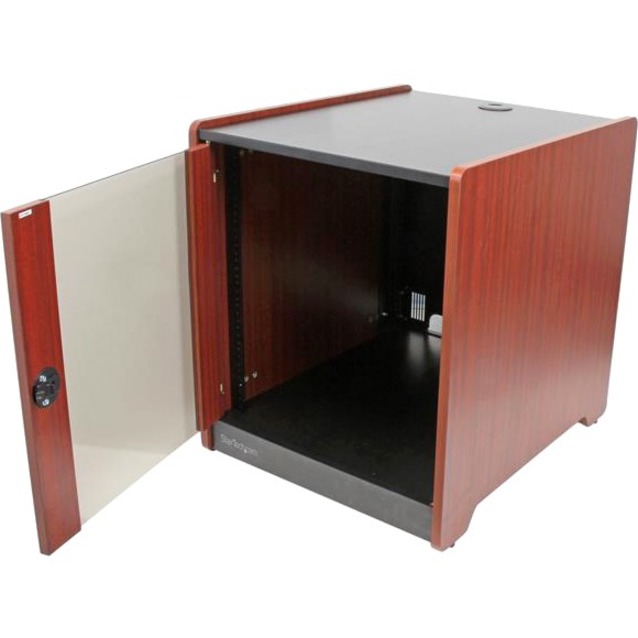 12U Office Server w/ Wood Finish and Casters 136