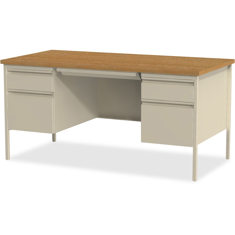 Lorell Fortress Series DoublePedestal Desk Commercial Grade Desks