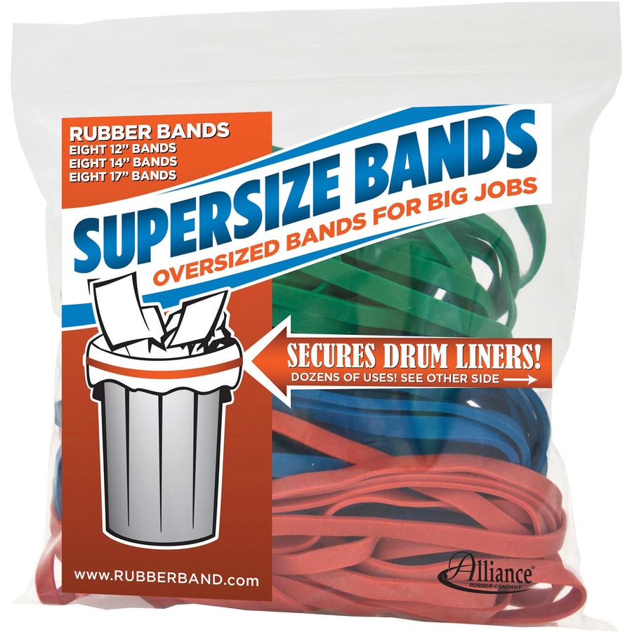 Alliance Rubber 08997 SuperSize Bands Assorted Large Heavy Duty Latex