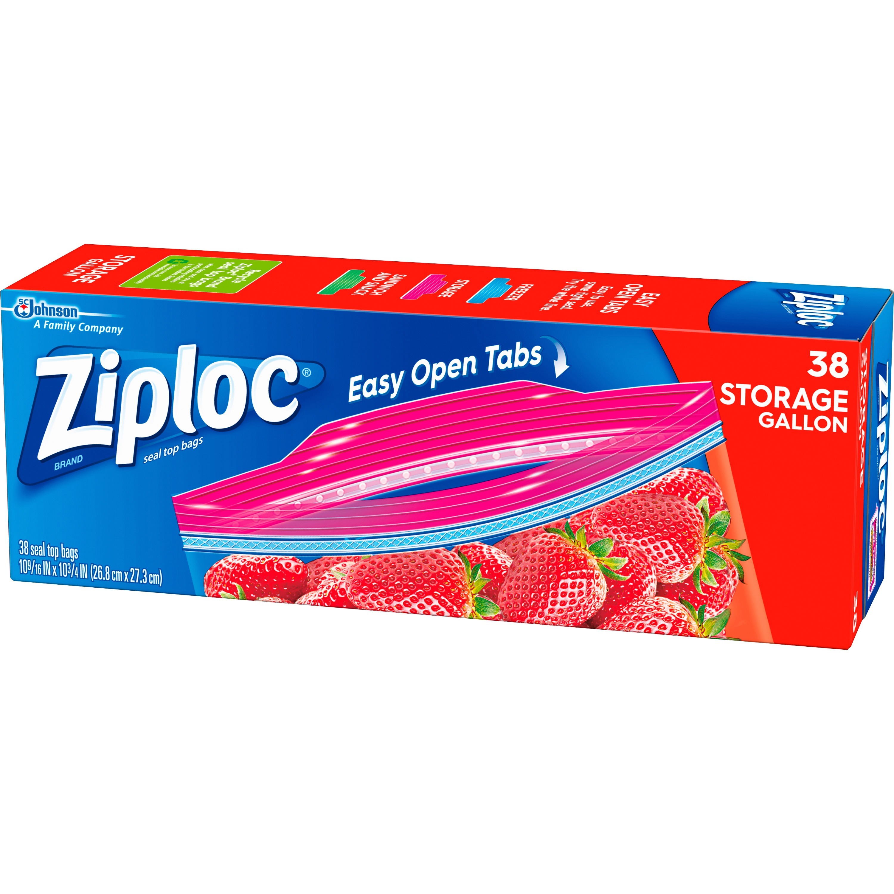 SJN665016 Ziploc® Ziploc& Double Zipper Gallon Storage Bags Large Size 1 Gal X 2.70 Mil
