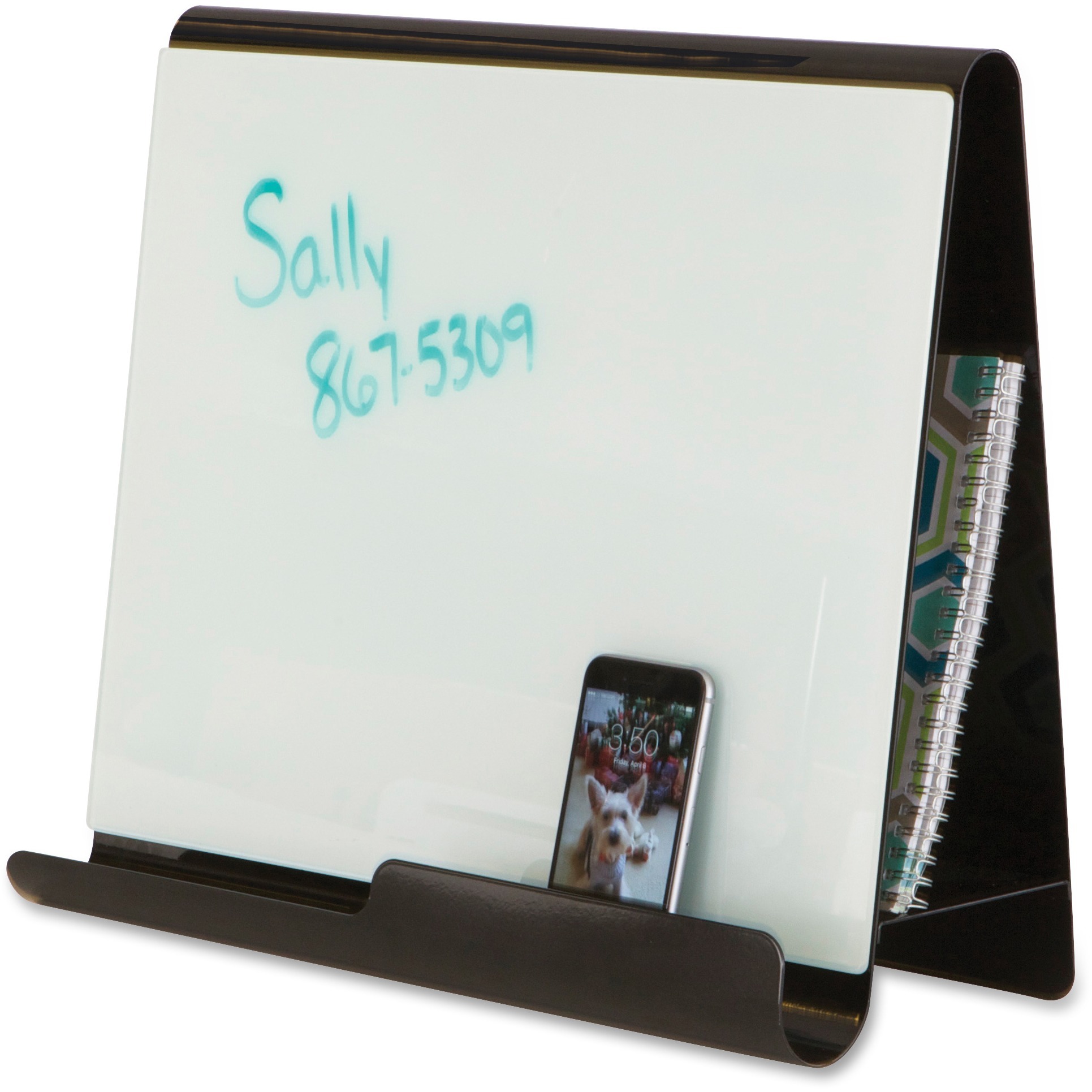 Safco Wave Whiteboard Holder White Steel Surface Black Frame