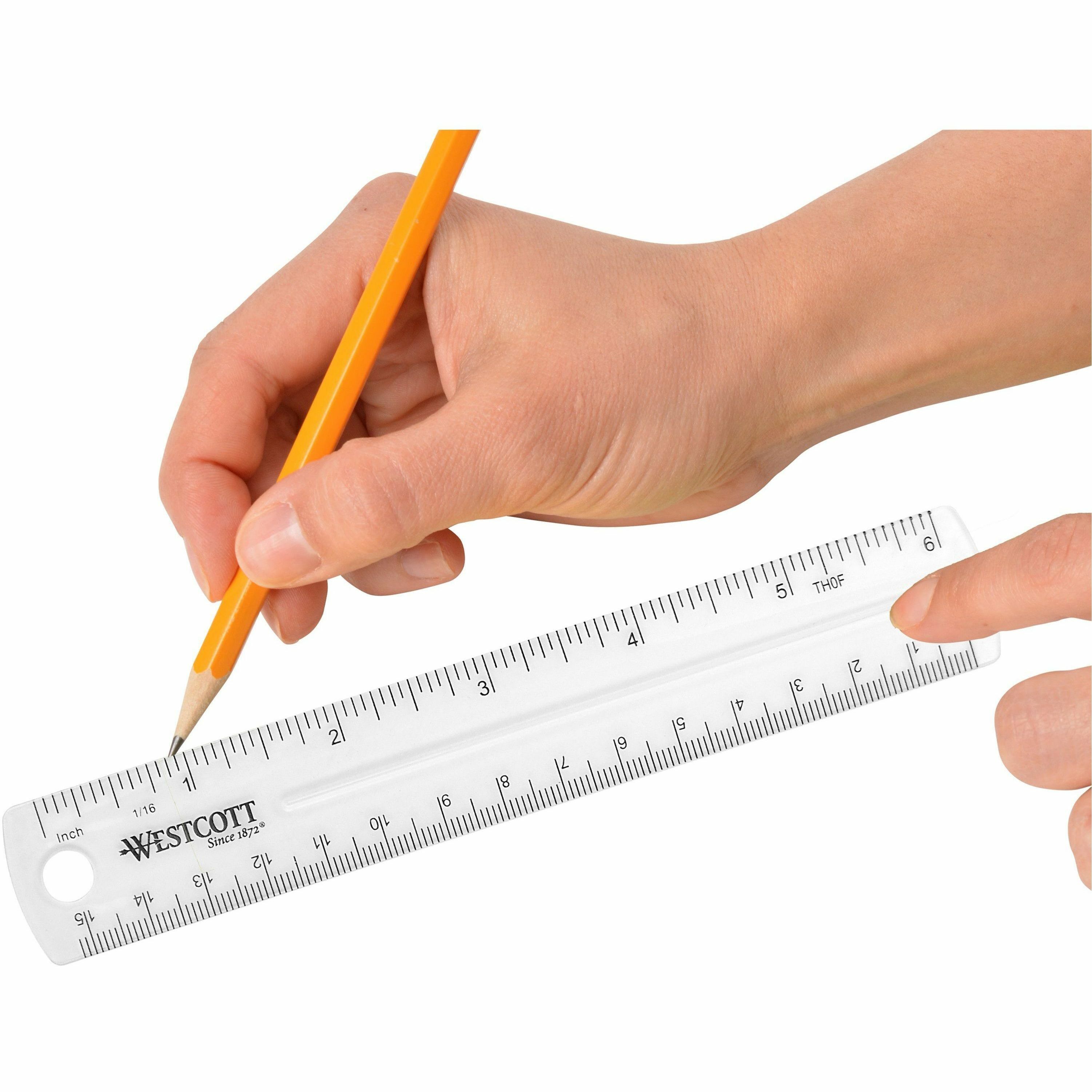Westcott Clear Plastic Ruler Rulers Acme United Corporation