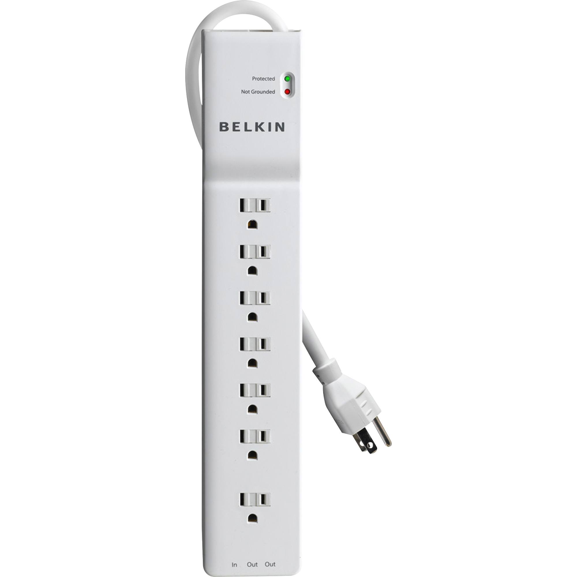 Belkin 7 Outlet Power Strip Surge Protector with 6ft Power Cord 2320