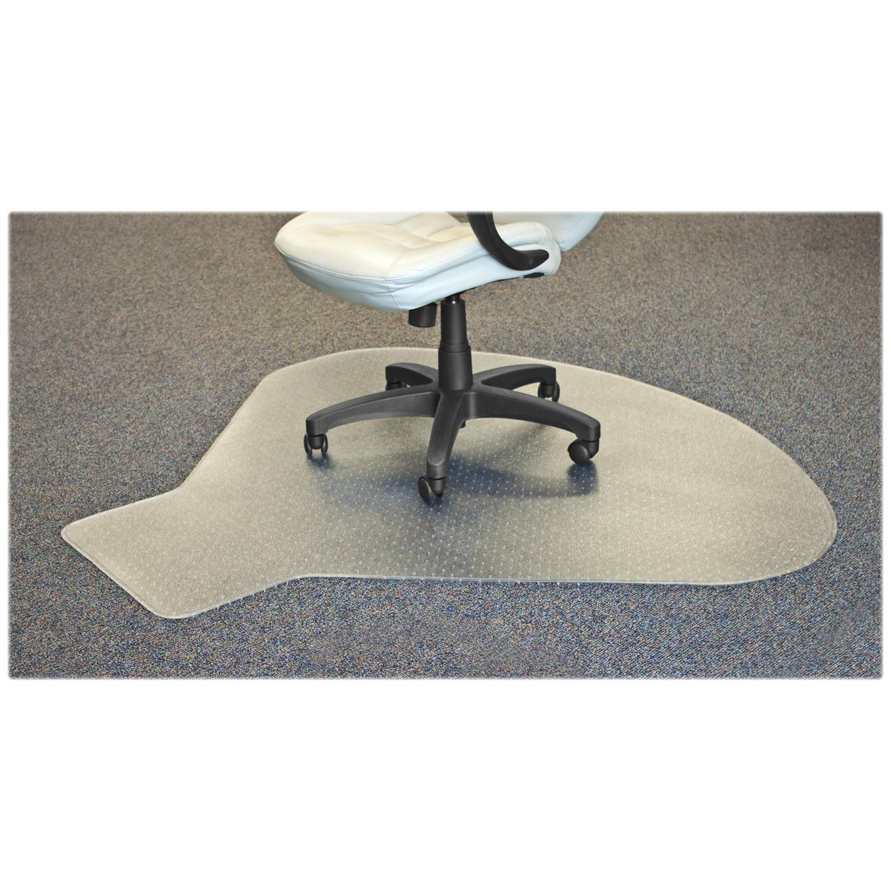 LLR69156 Lorell L Lip Chair Mat 66" Length x 60" Width Office