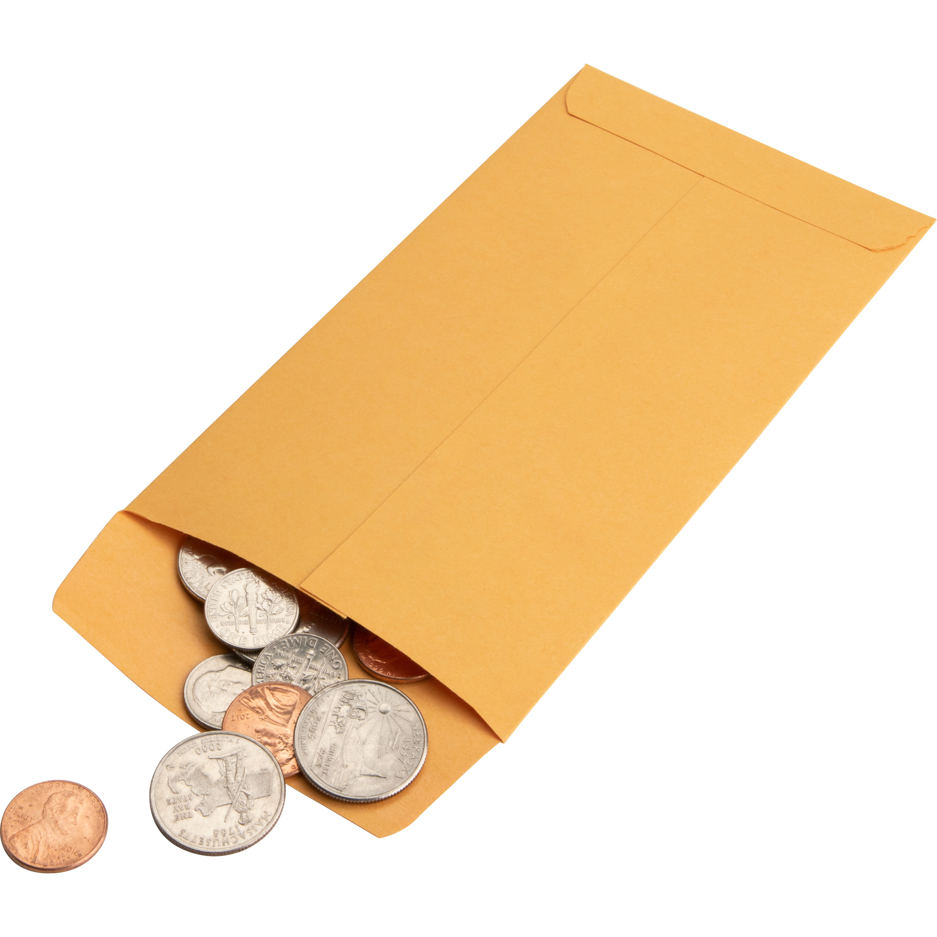 Business Source Little Coin No. 7 Kraft Envelopes Coin Envelopes