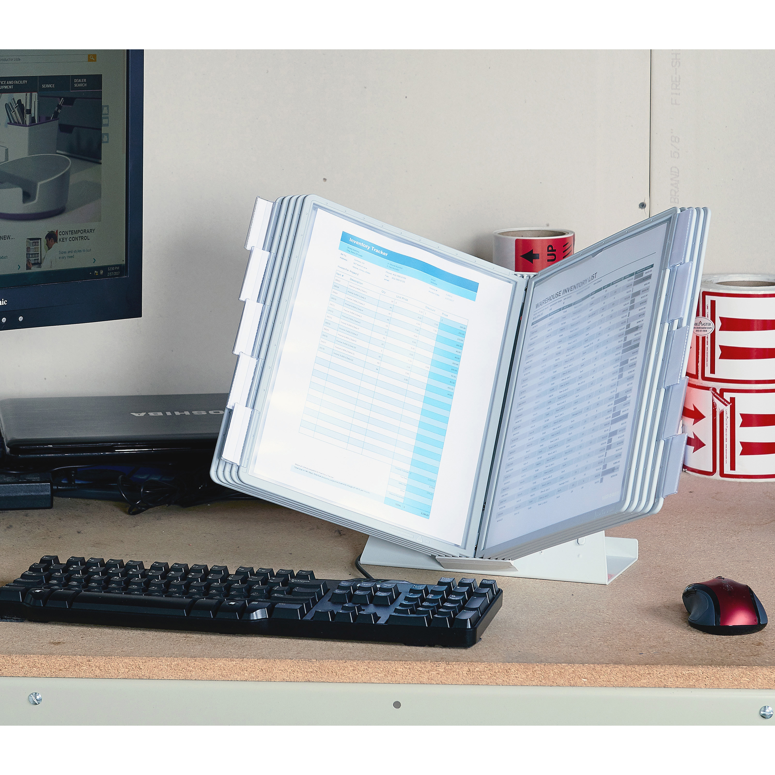 DURABLE® VARIO® Antimicrobial Desktop Reference Display System