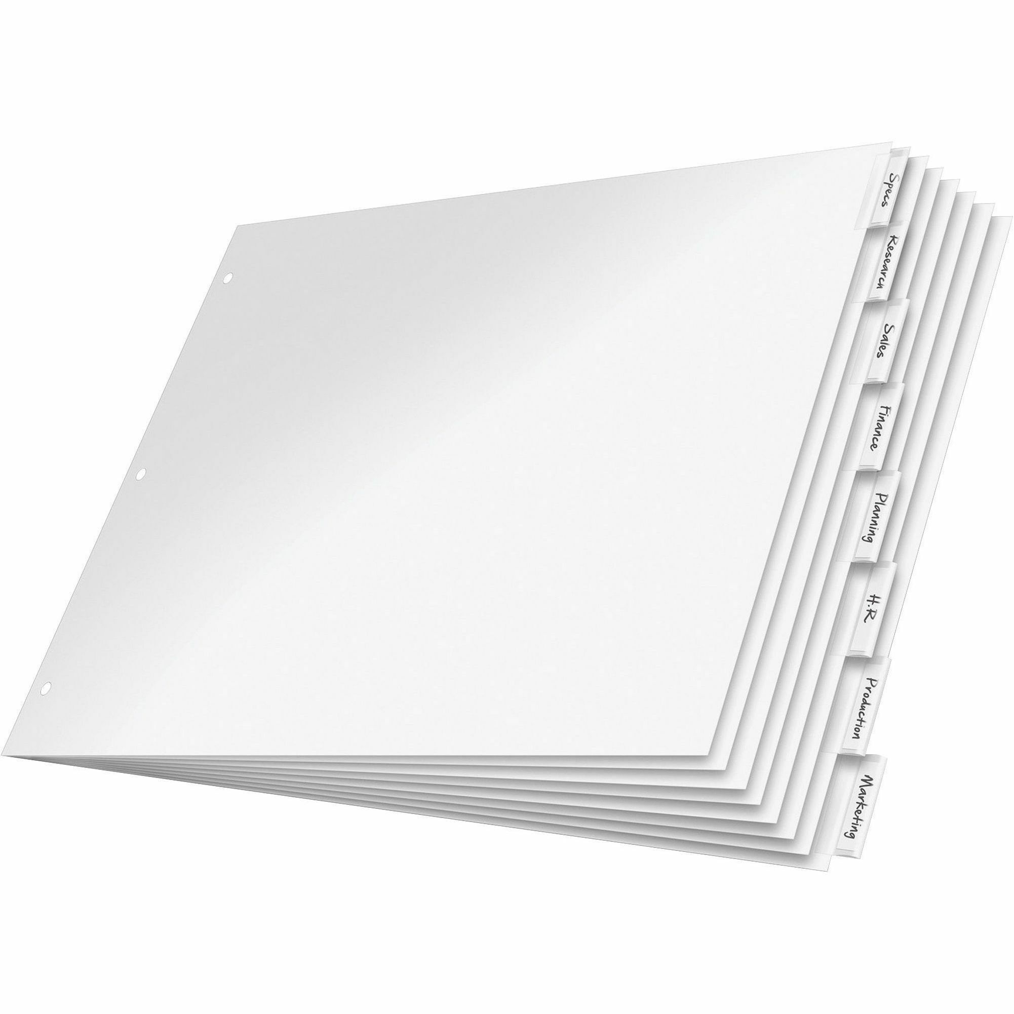 Cardinal Insertable Index Dividers 8 x Divider(s) Blank Tab(s) 8
