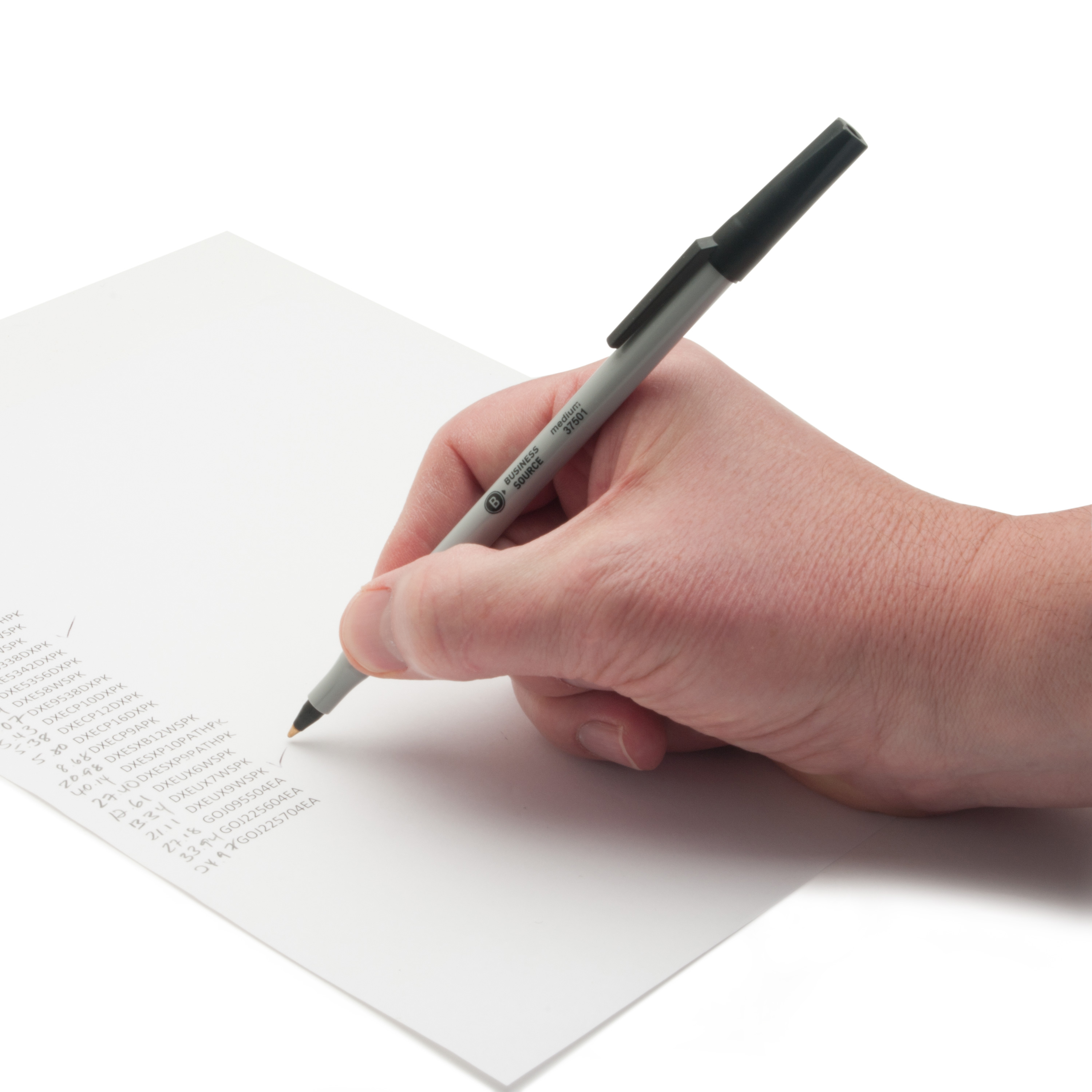 BSN37531 Business Source Bulk Pack Ballpoint Stick Pens Medium Pen Point Black Tungsten