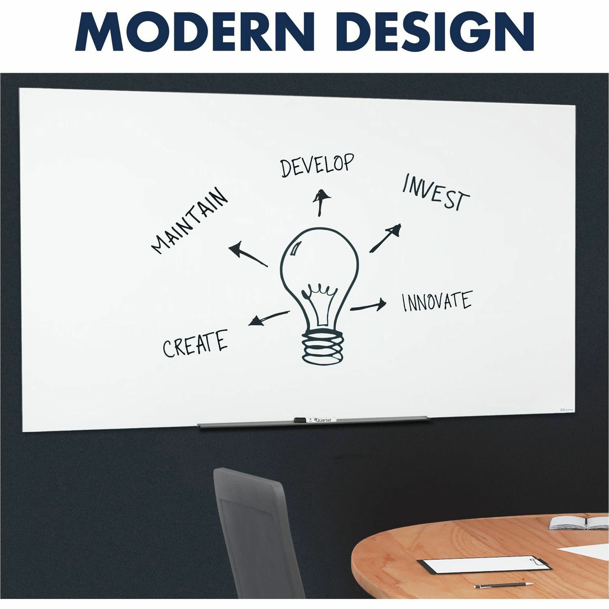 Quartet InvisaMount Glass DryErase Board DryErase Boards